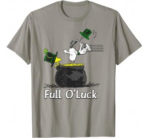 Peanuts Snoopy and Woodstock Full O_ Luck T-shirt T-Shirt